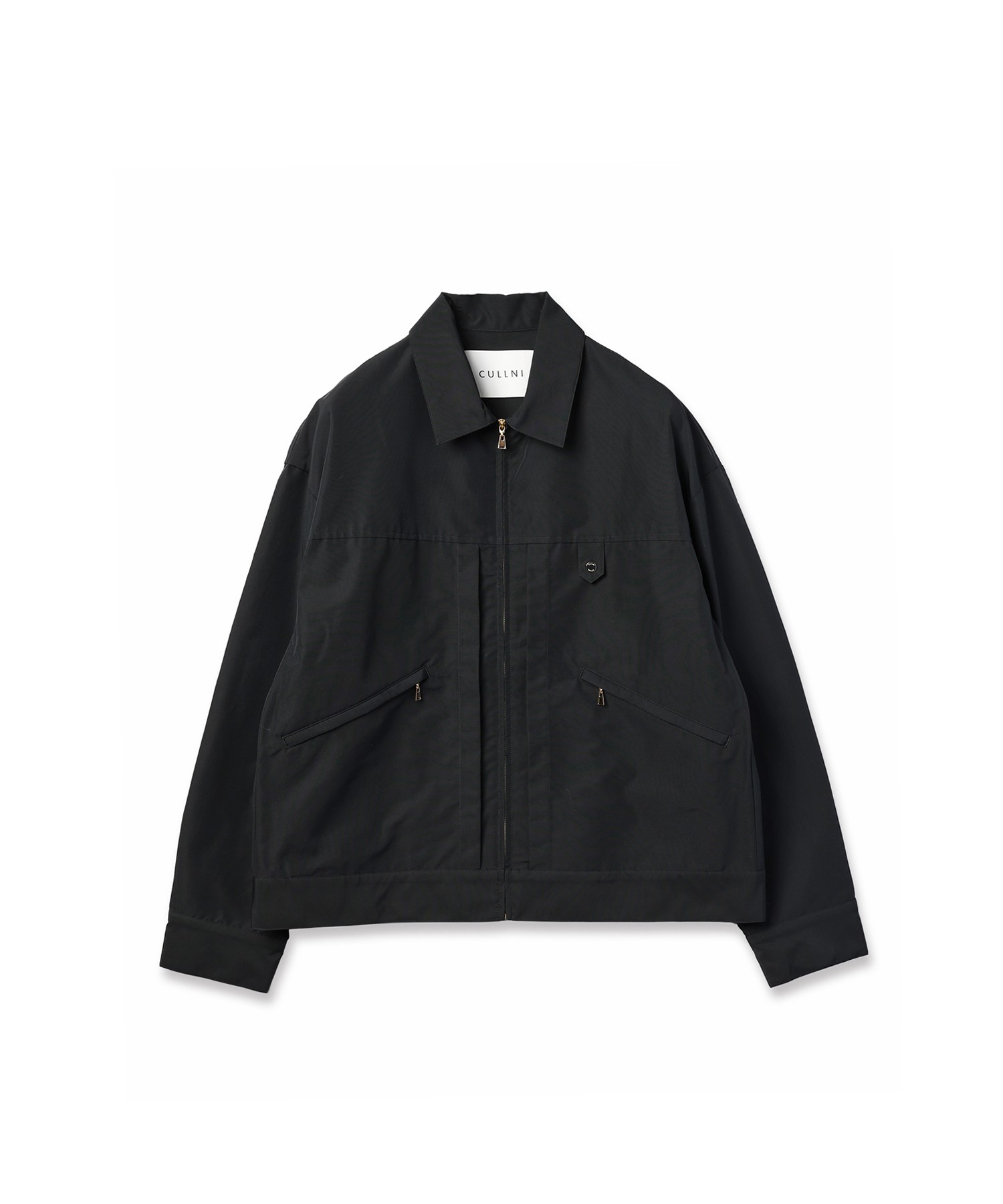 Front Pleated Zip Up Blouson