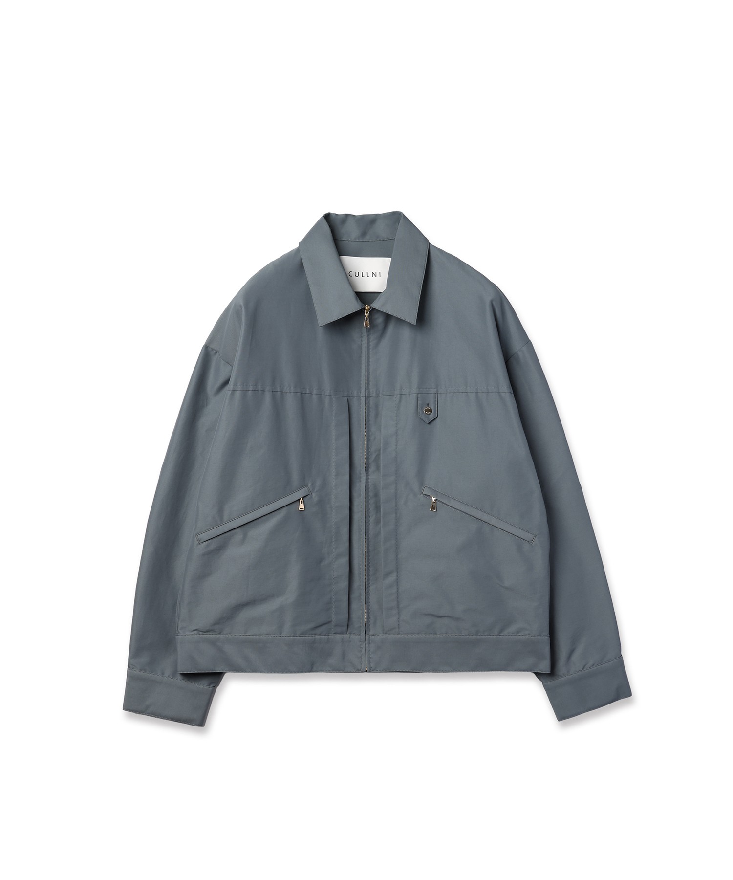Front Pleated Zip Up Blouson