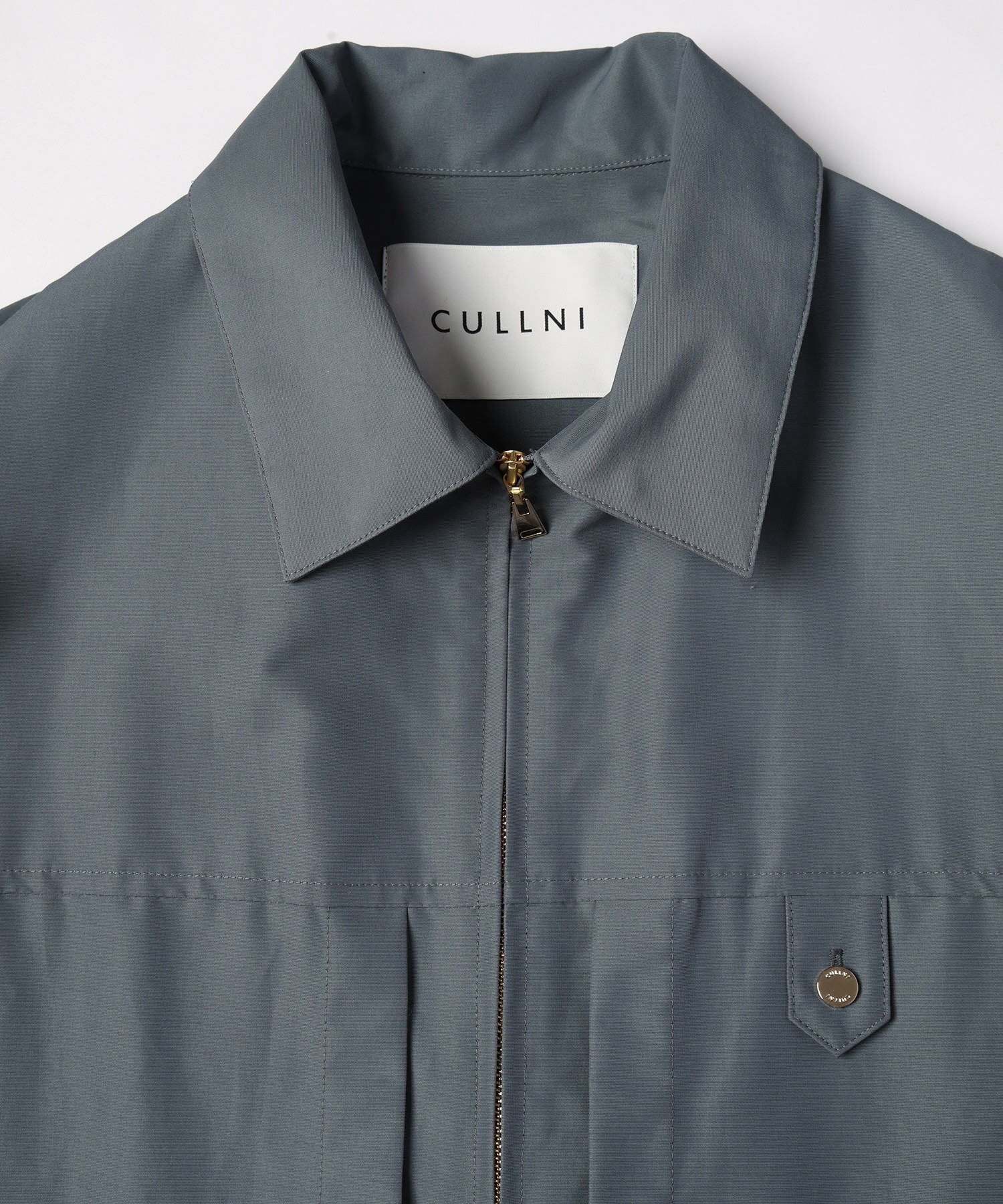 Front Pleated Zip Up Blouson