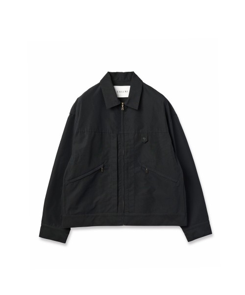 Front Pleated Zip Up Blouson