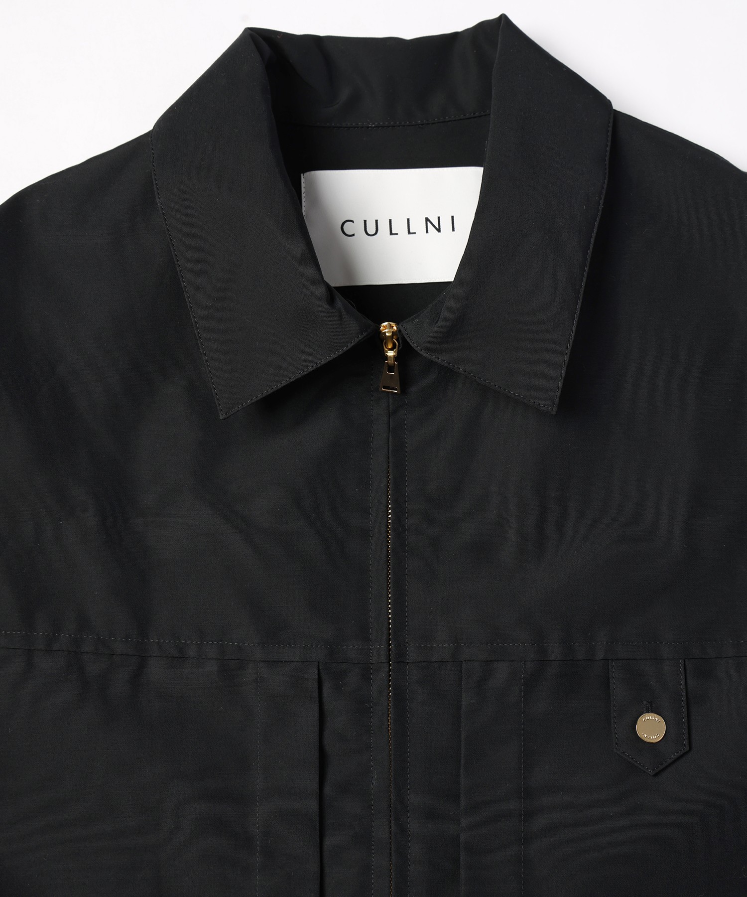 Front Pleated Zip Up Blouson