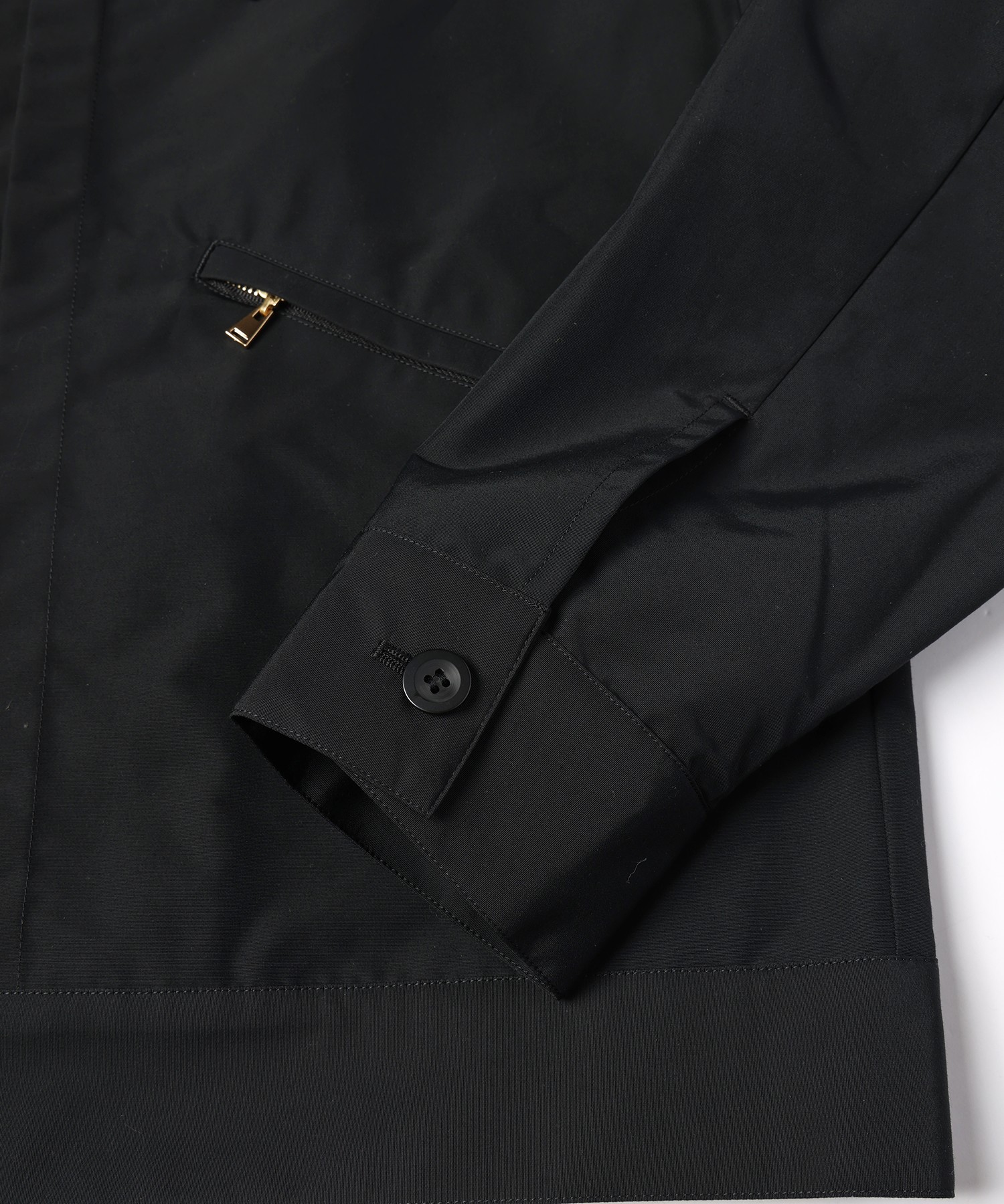 Front Pleated Zip Up Blouson