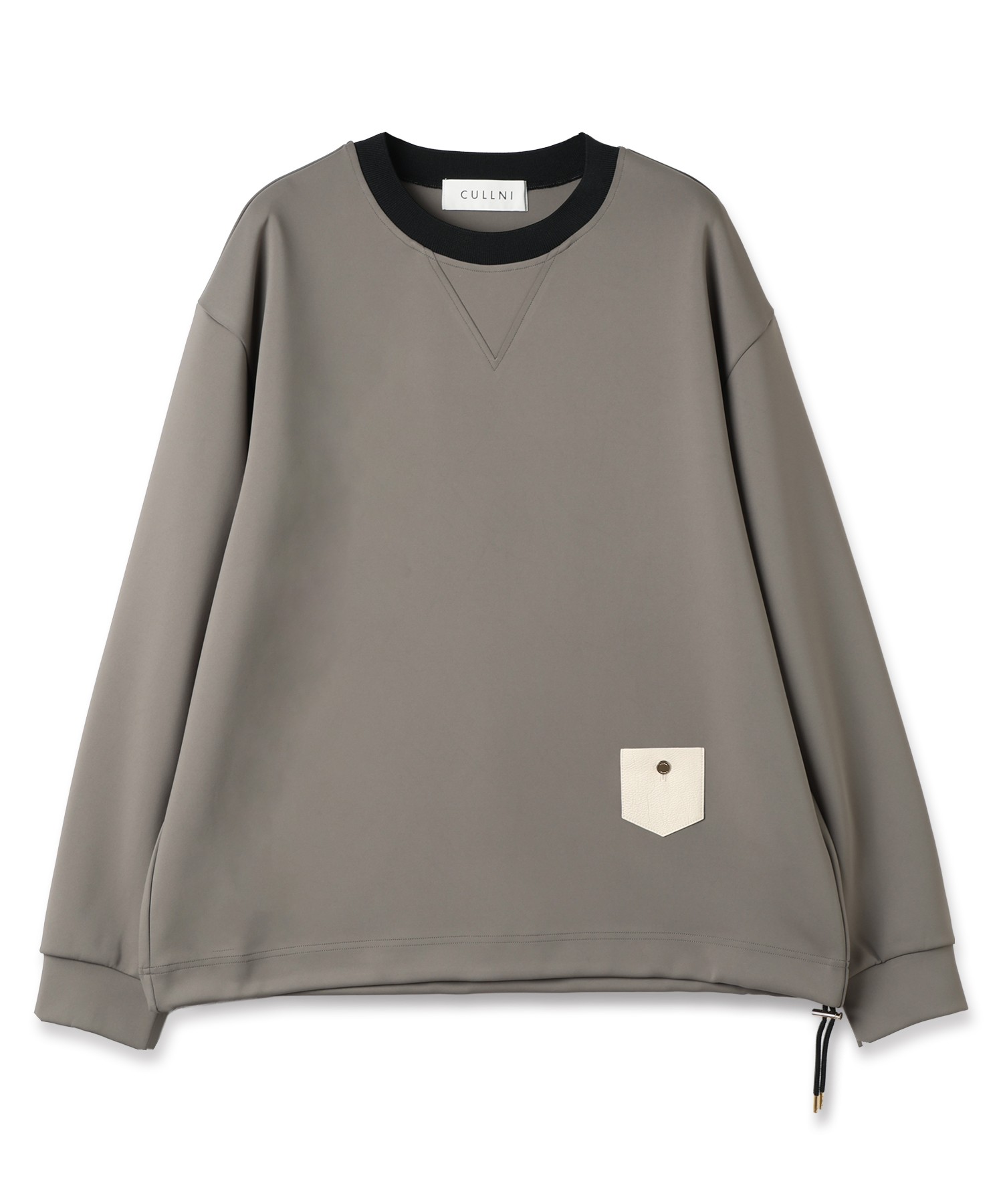 Leather Coin Pocket Pullorver