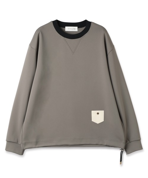 Leather Coin Pocket Pullorver