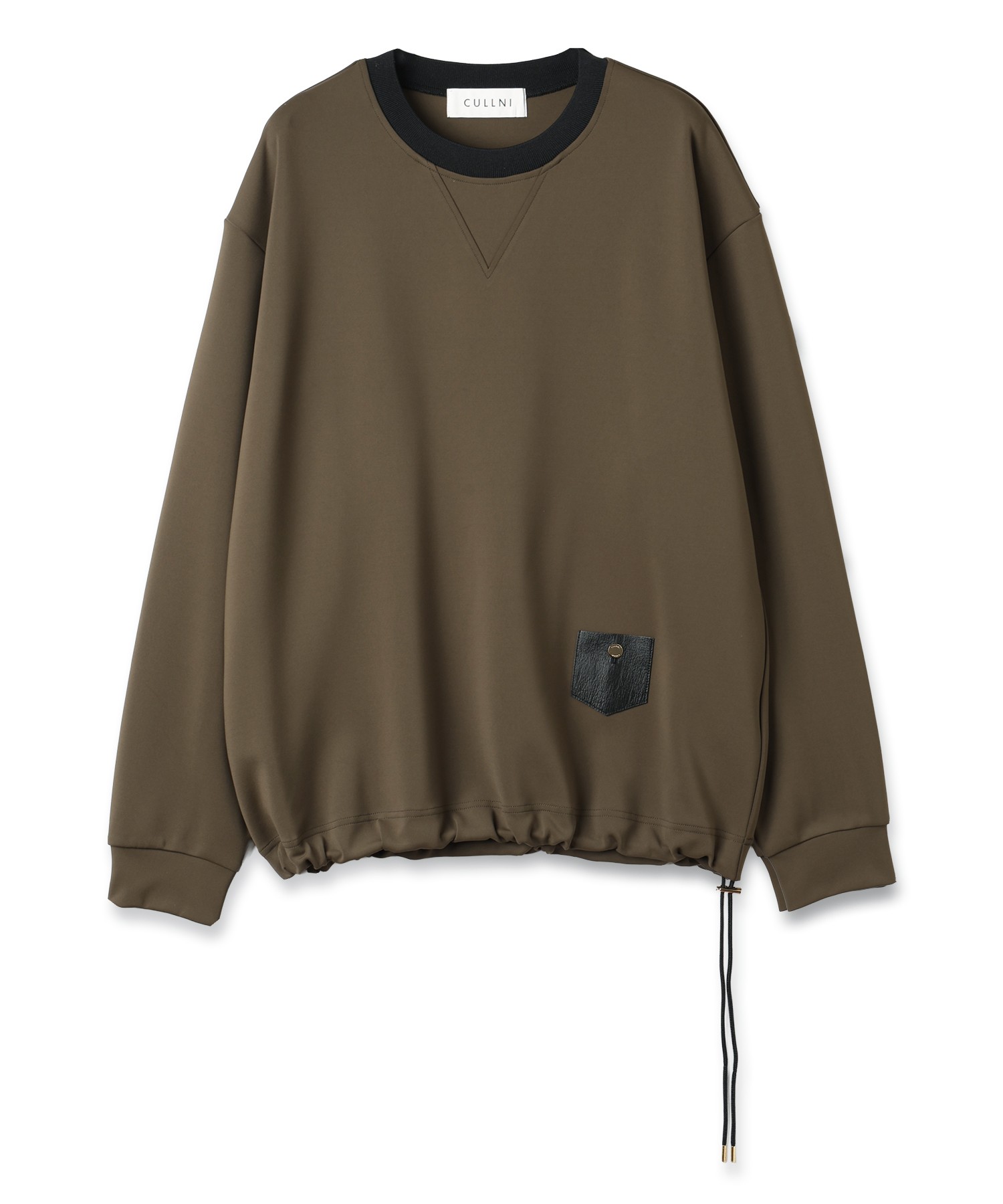 Leather Coin Pocket Pullorver