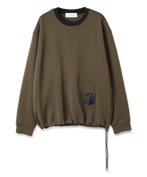 Leather Coin Pocket Pullorver