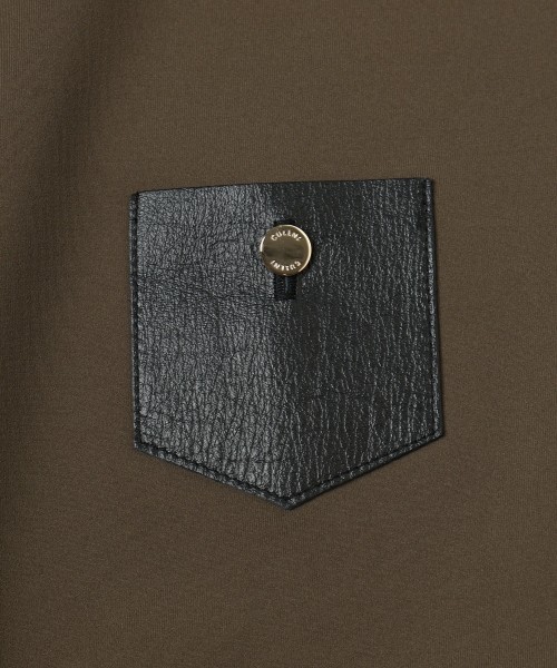 Leather Coin Pocket Pullorver