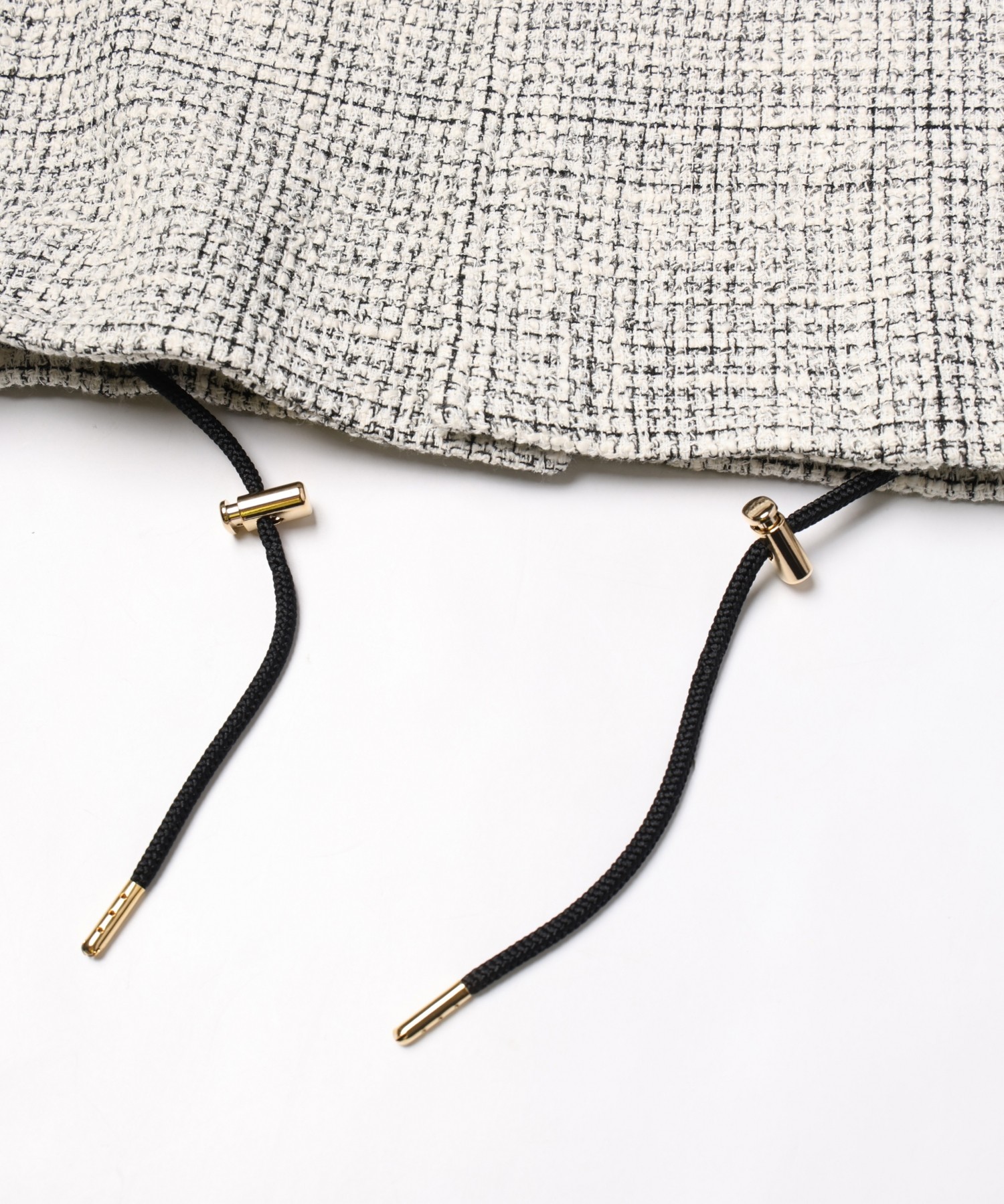 Leather Panel Tweed Mix Jacket