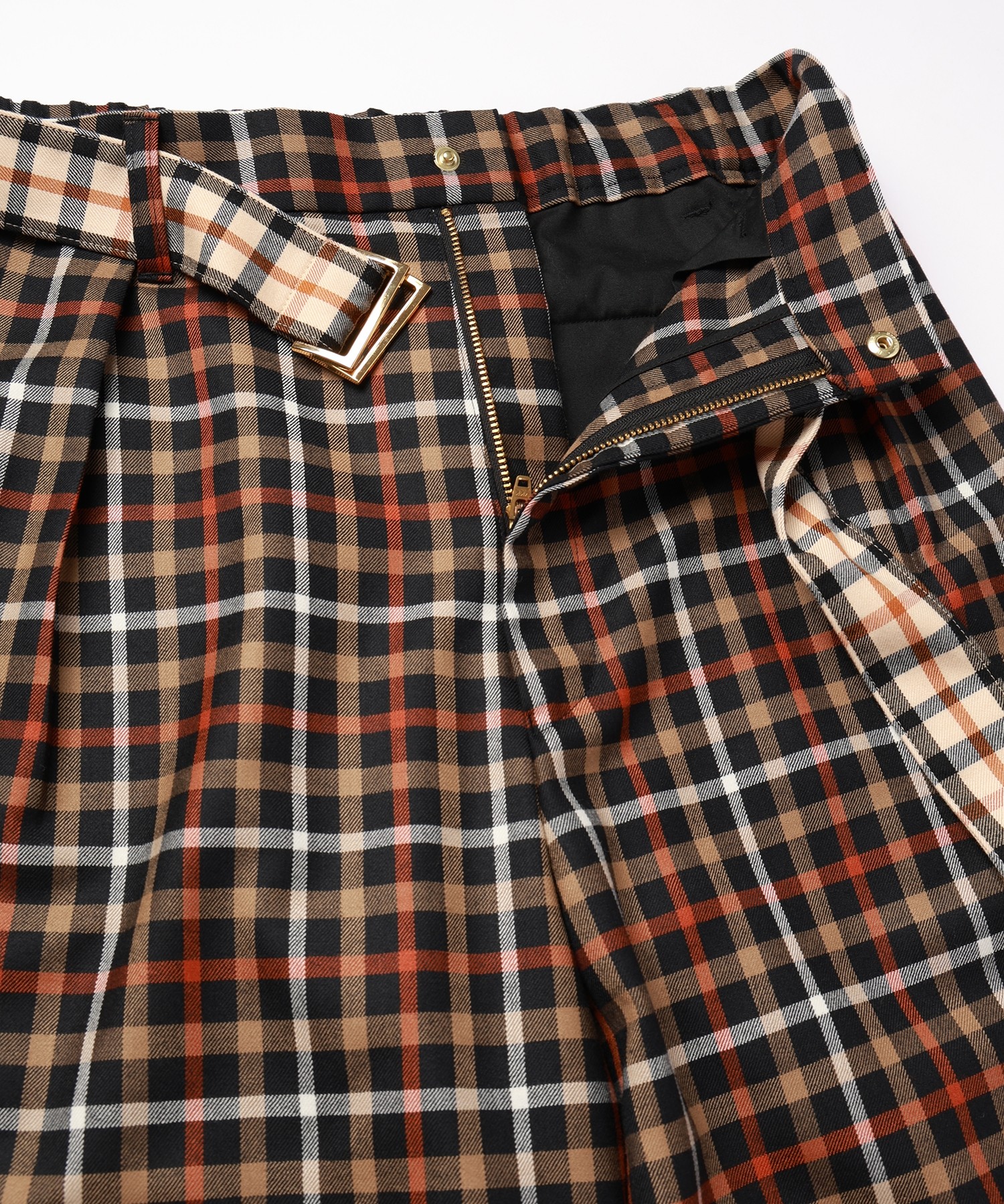 CULLNI for DAKS LONDON Tuck Pants with Long Belt