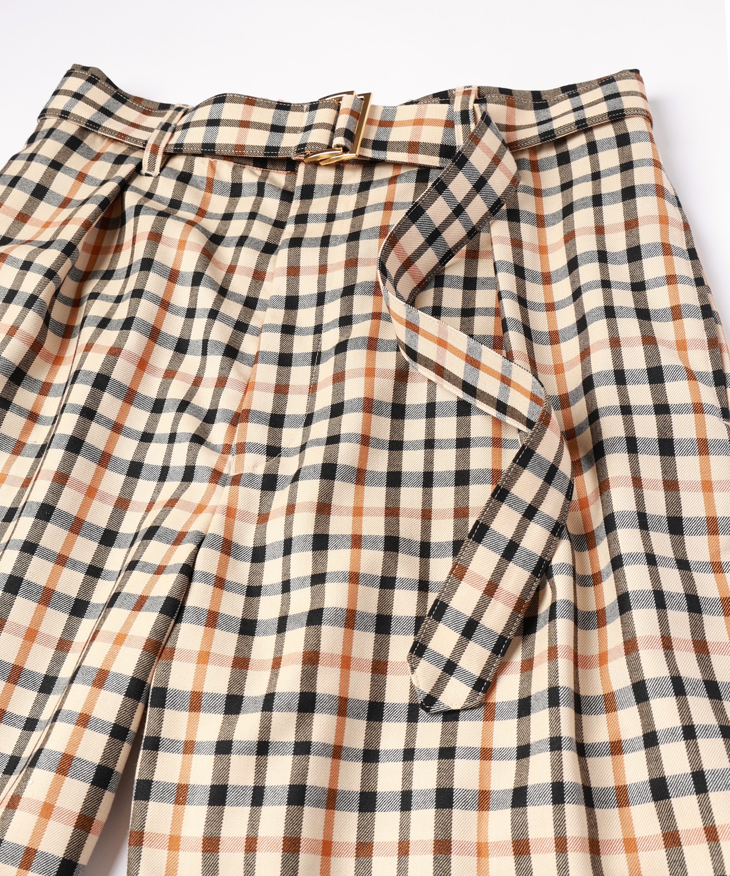 CULLNI for DAKS LONDON Tuck Pants with Long Belt