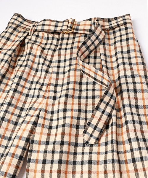 CULLNI for DAKS LONDON Tuck Pants with Long Belt