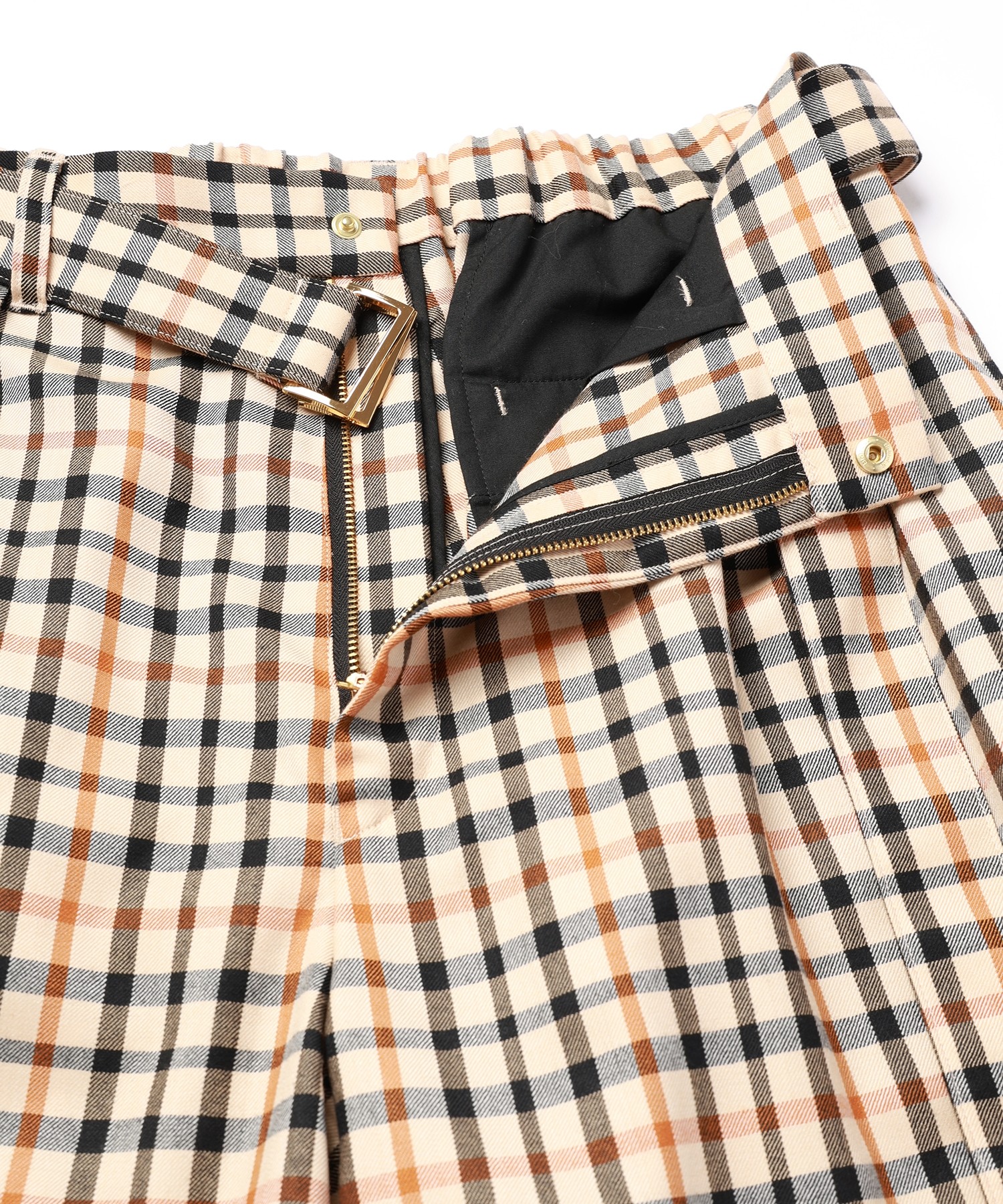 CULLNI for DAKS LONDON Tuck Pants with Long Belt