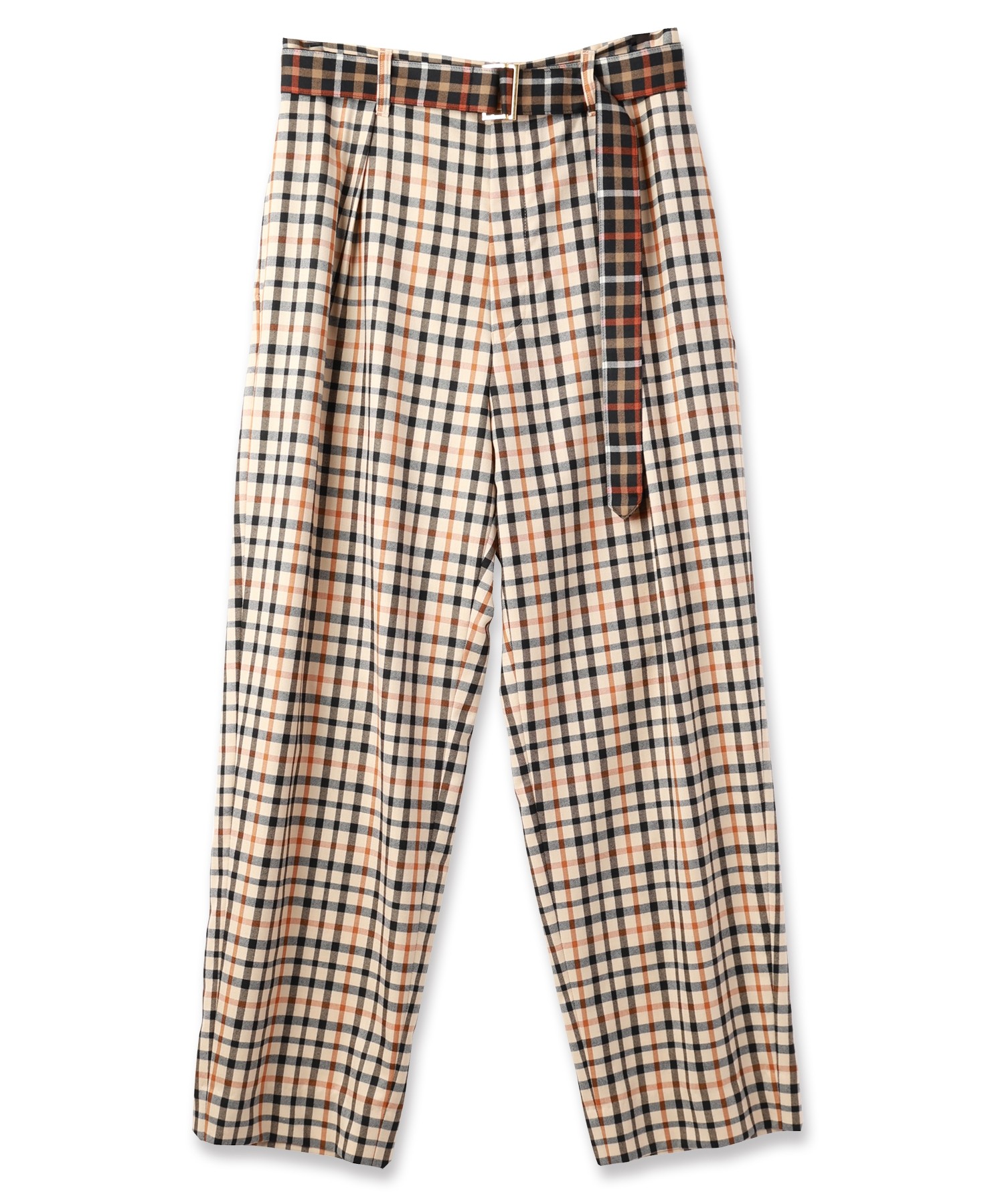 CULLNI for DAKS LONDON Tuck Pants with Long Belt