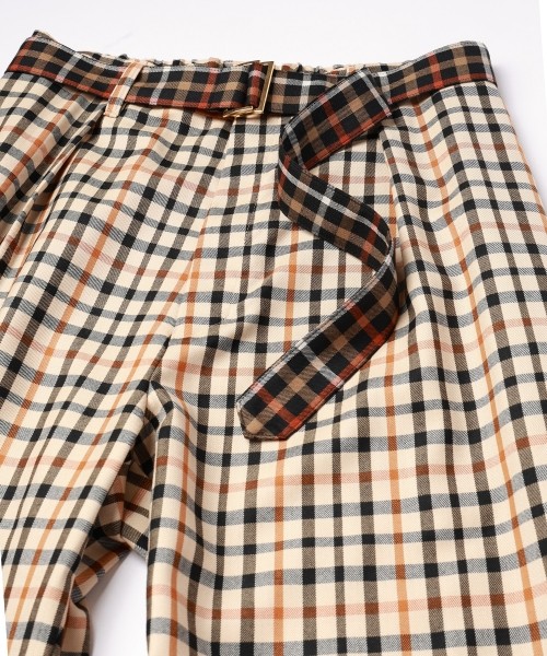 CULLNI for DAKS LONDON Tuck Pants with Long Belt