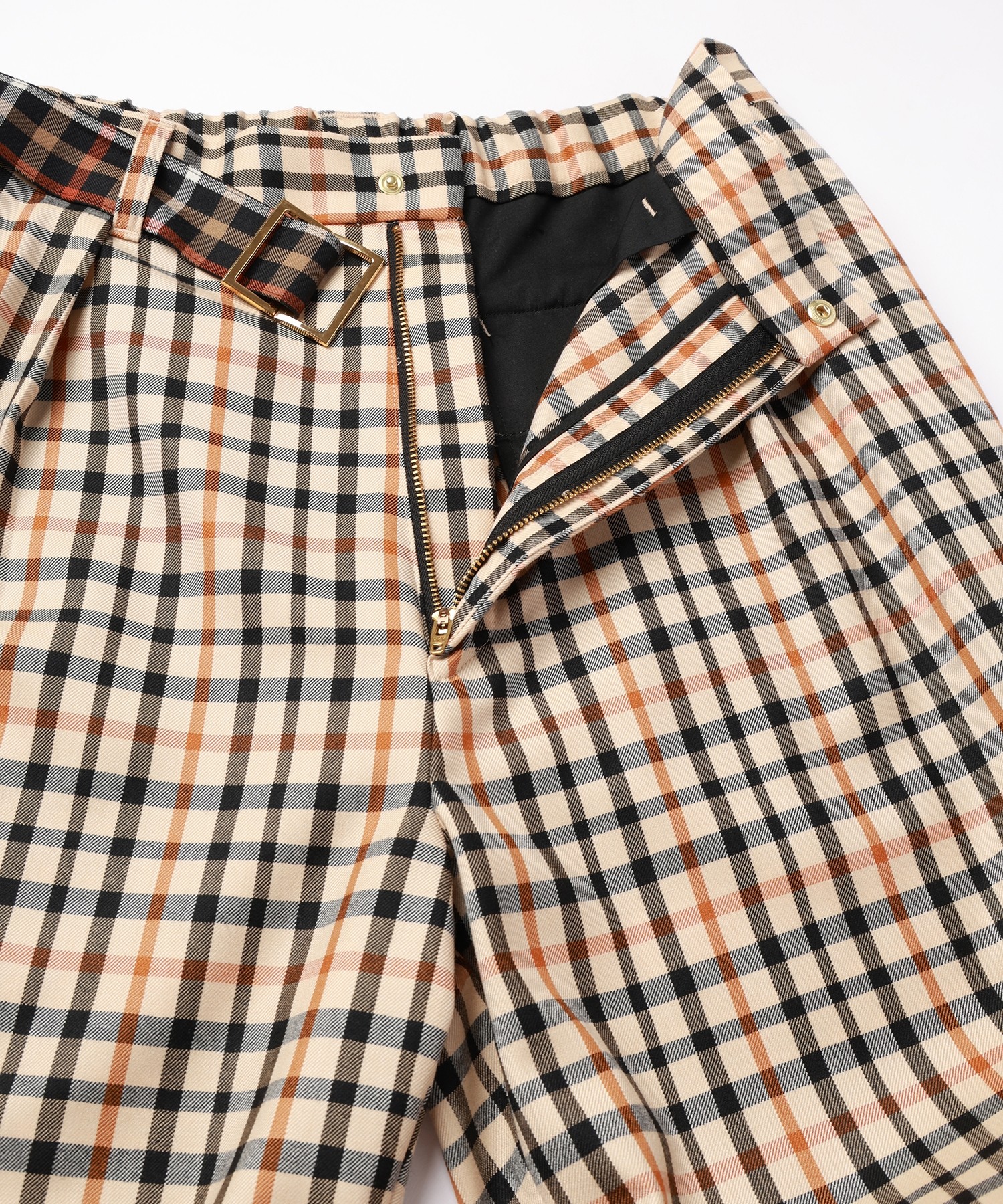 CULLNI for DAKS LONDON Tuck Pants with Long Belt