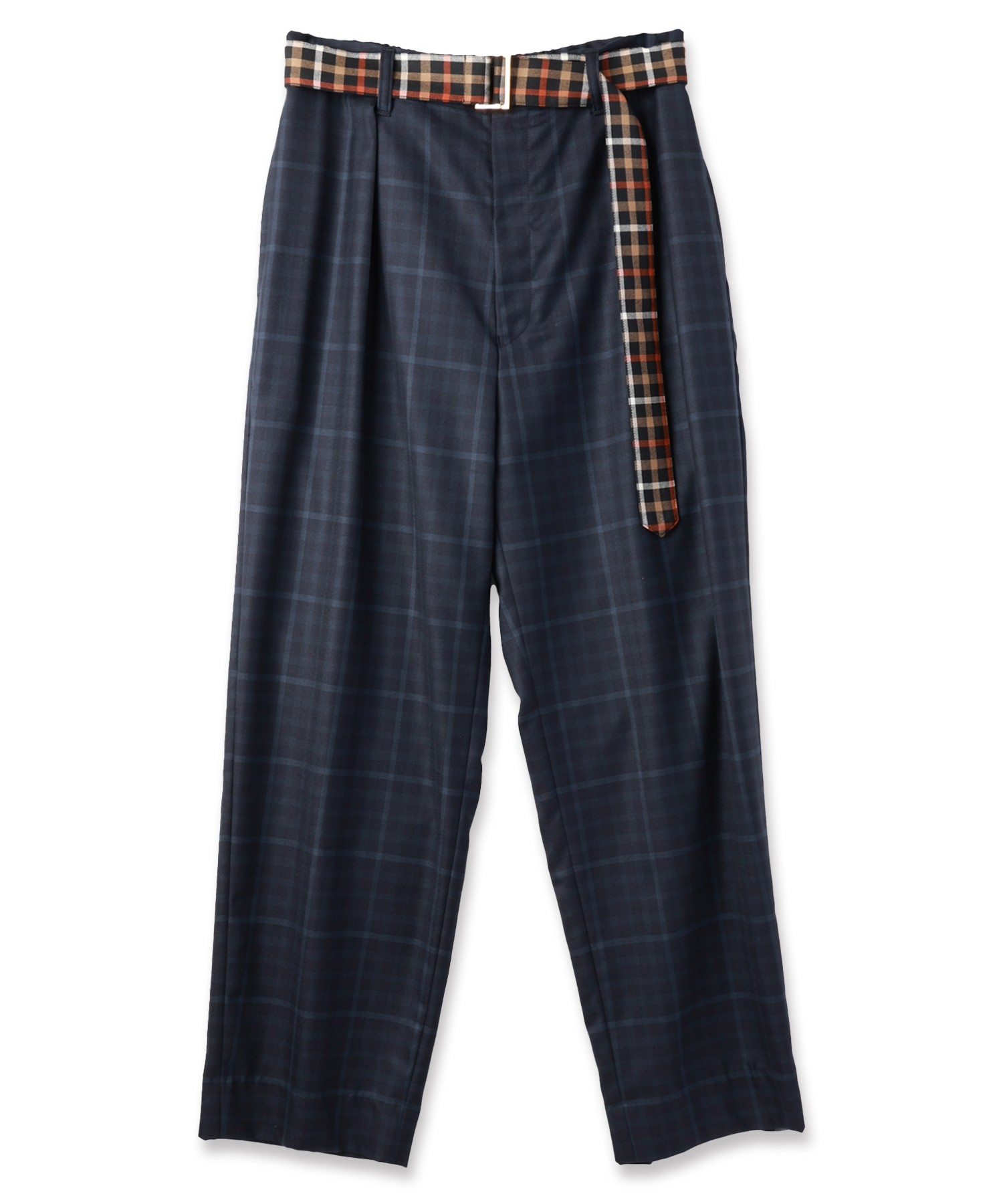 CULLNI for DAKS LONDON Tuck Pants with Long Belt