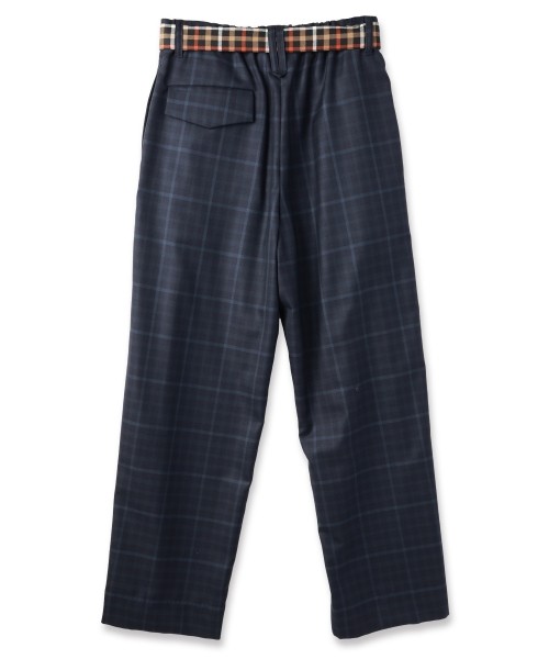 CULLNI for DACKS パンツ CULLNI for DAKS ベルト付きセミワイドタックパンツ ｜DAKS