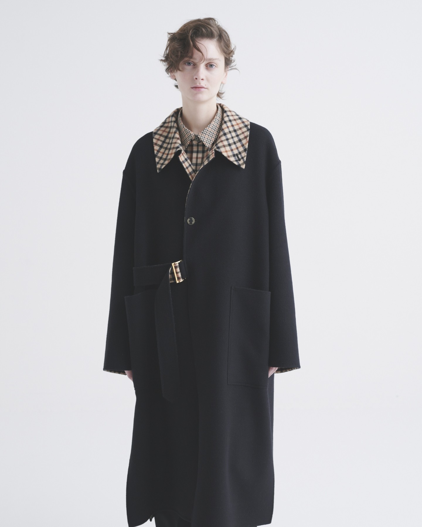 CULLNI for DAKS LONDON Tie Locken Long Coat