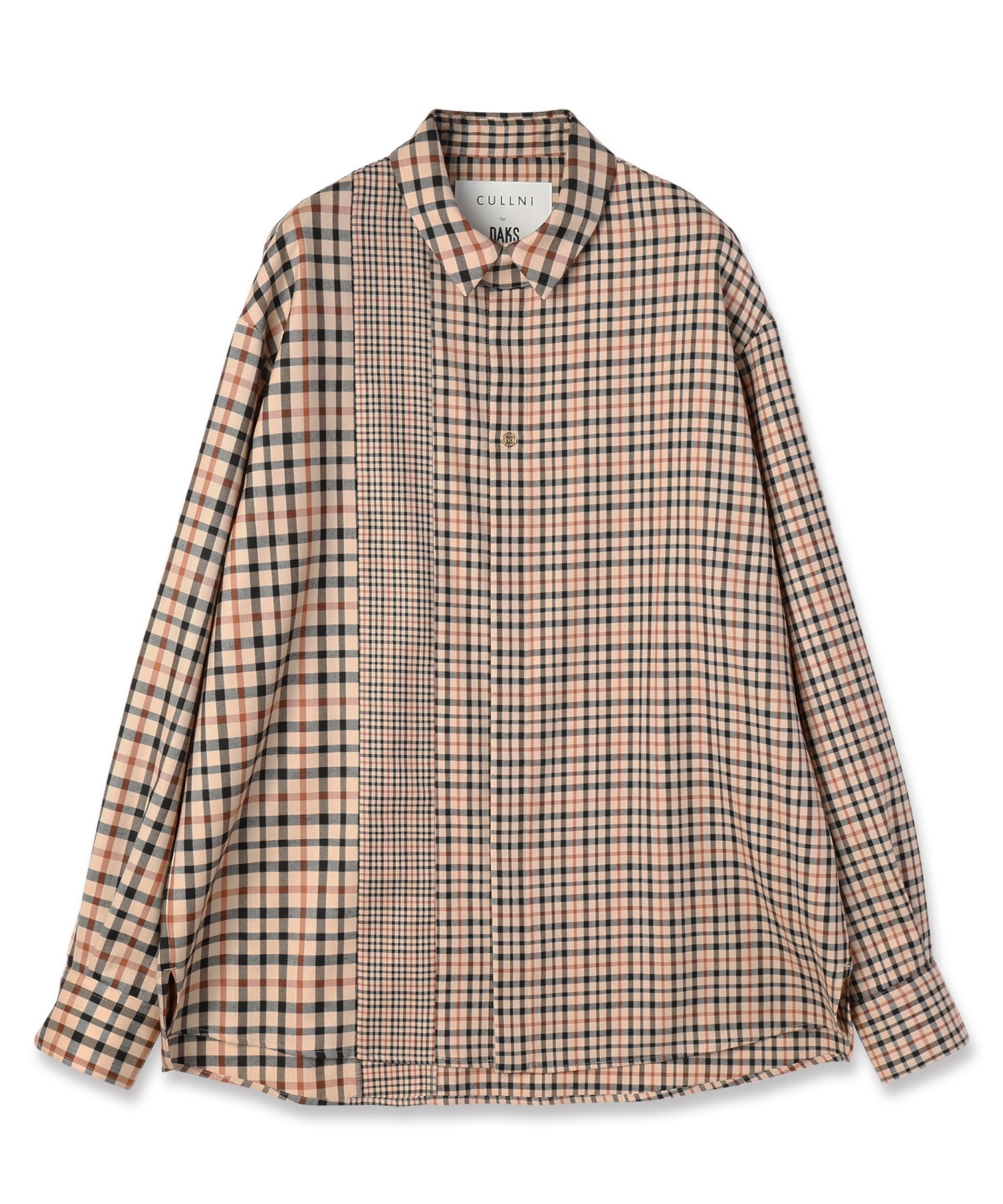 CULLNI for DAKS LONDON Asymmetrical Switching Chin Tab Shirt