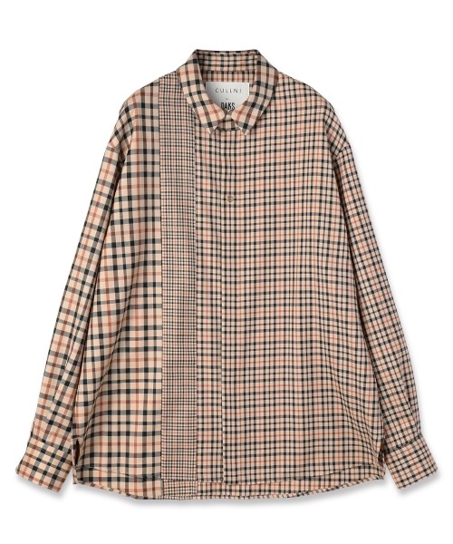 CULLNI for DAKS LONDON Asymmetrical Switching Chin Tab Shirt
