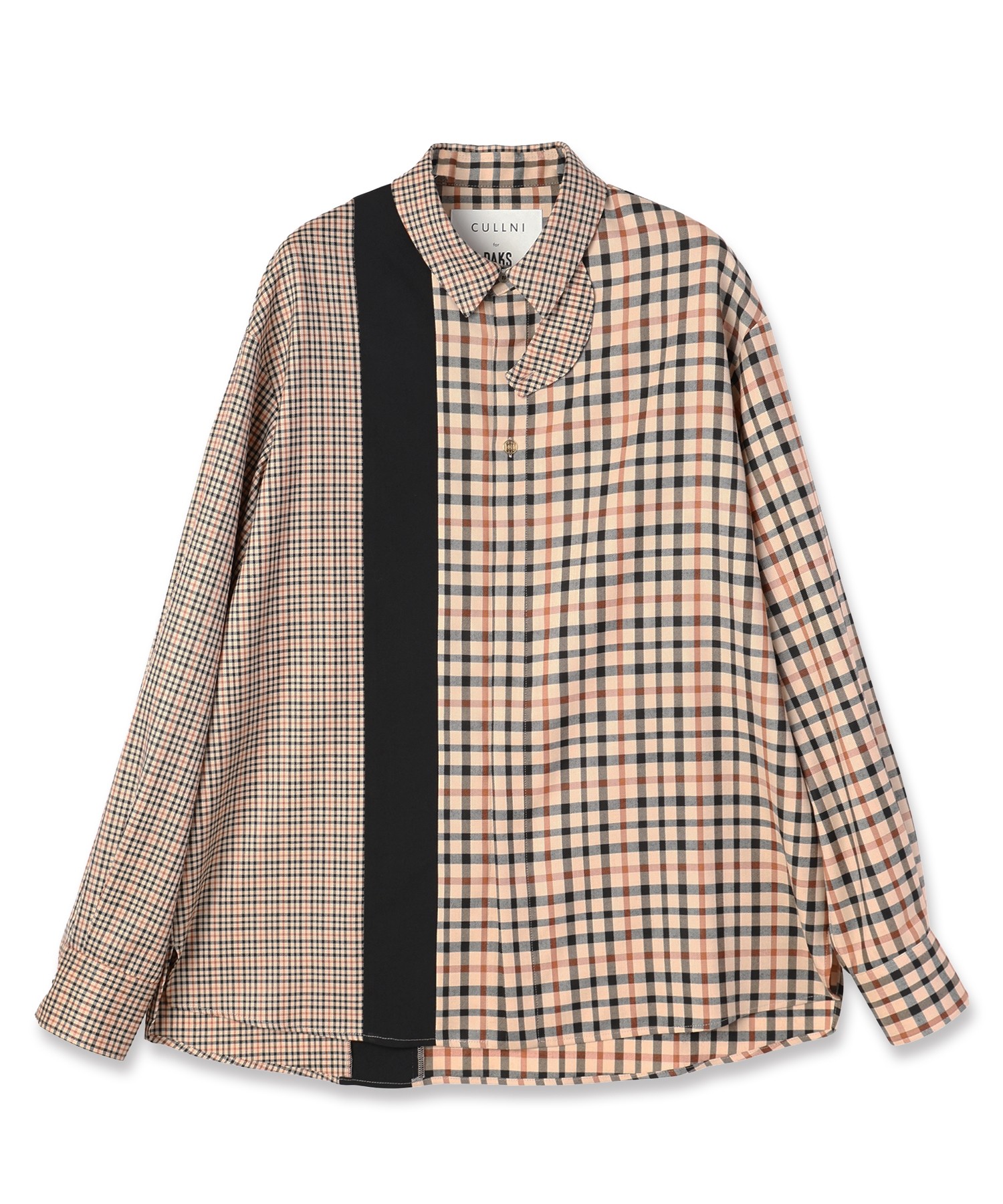 CULLNI for DAKS LONDON Asymmetrical Switching Chin Tab Shirt