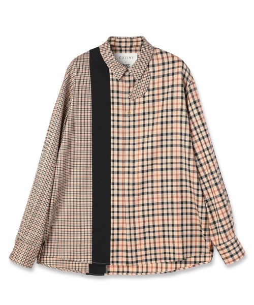 CULLNI for DAKS LONDON Asymmetrical Switching Chin Tab Shirt