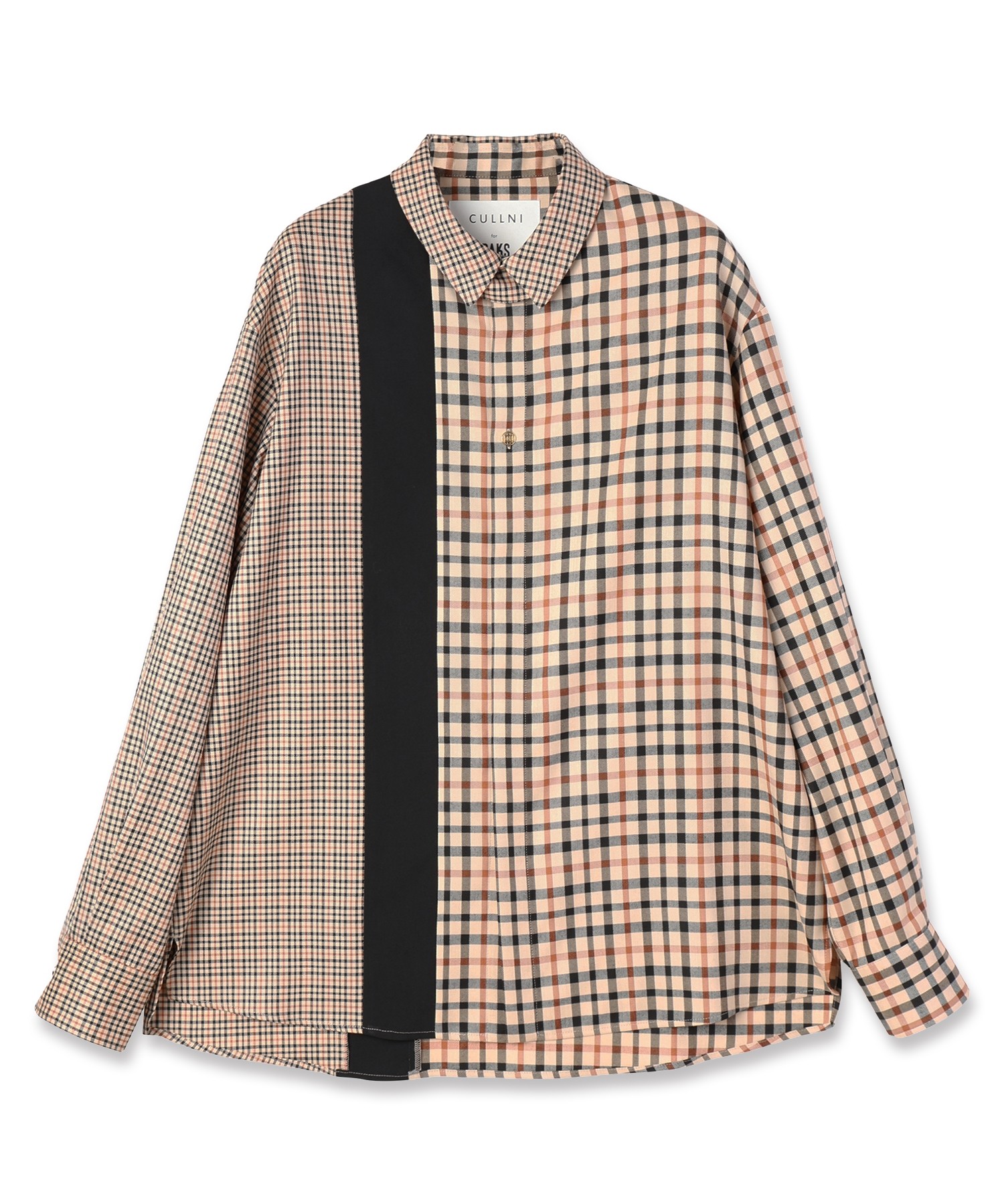 CULLNI for DAKS LONDON Asymmetrical Switching Chin Tab Shirt