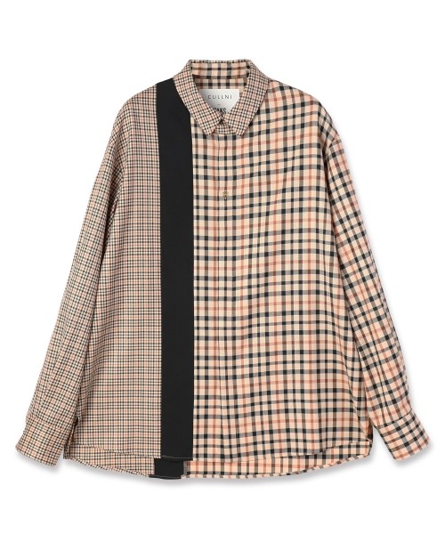 CULLNI for DAKS LONDON Asymmetrical Switching Chin Tab Shirt