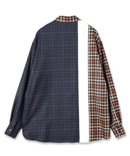 CULLNI for DAKS LONDON Asymmetrical Switching Chin Tab Shirt