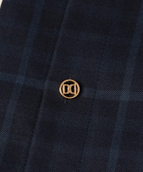 CULLNI for DAKS LONDON Asymmetrical Switching Chin Tab Shirt