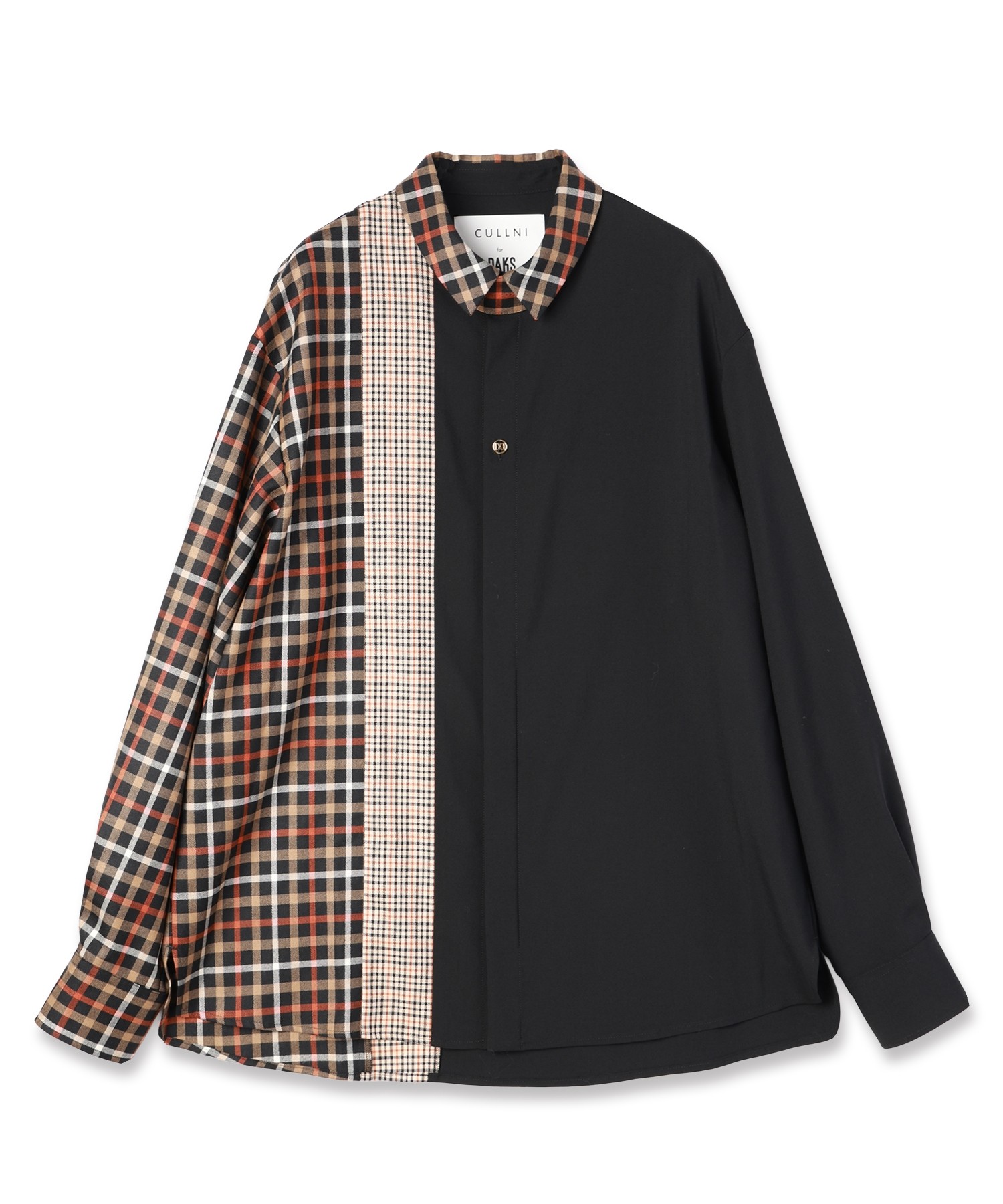 CULLNI for DAKS LONDON Asymmetrical Switching Chin Tab Shirt