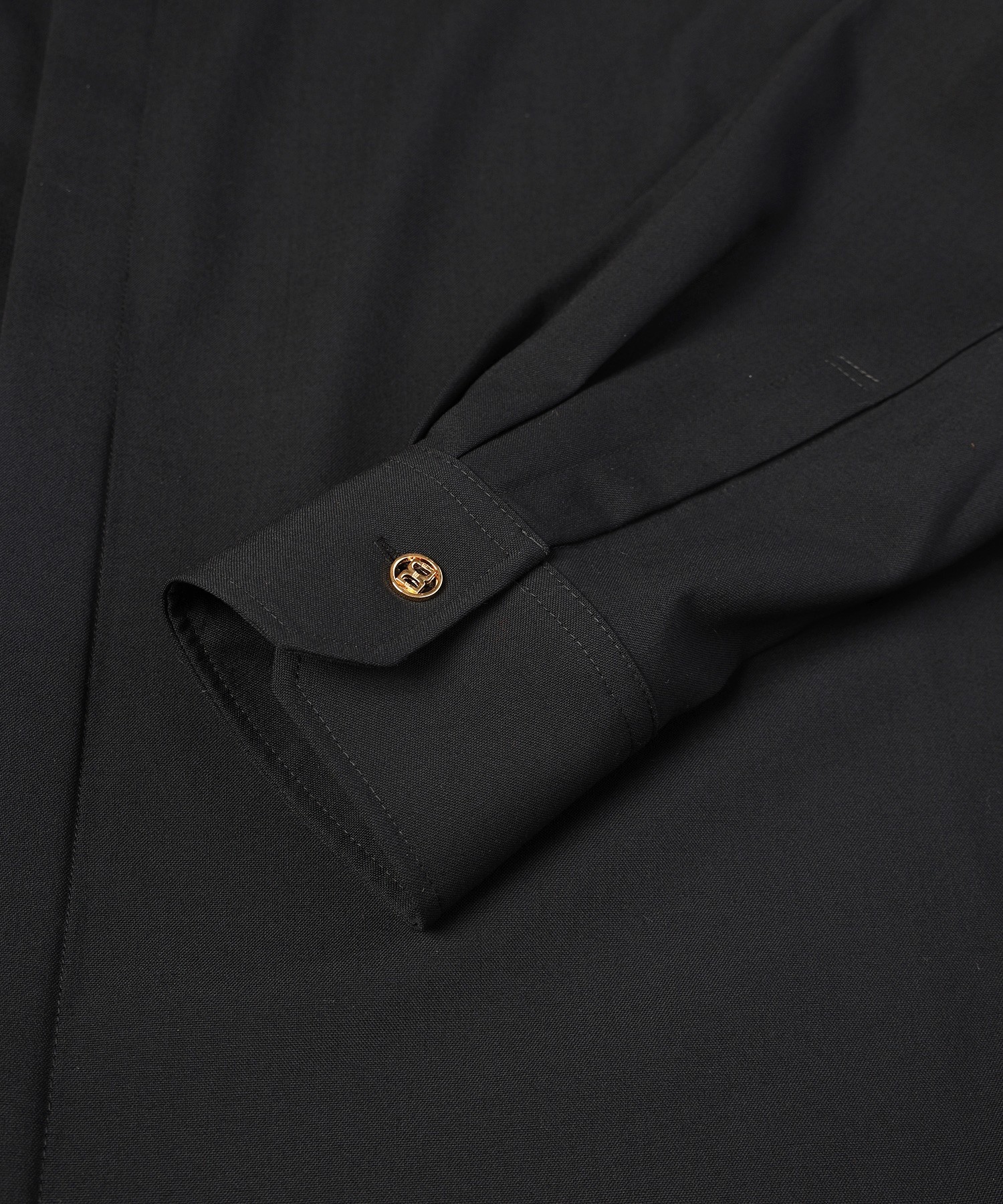 CULLNI for DAKS LONDON Asymmetrical Switching Chin Tab Shirt