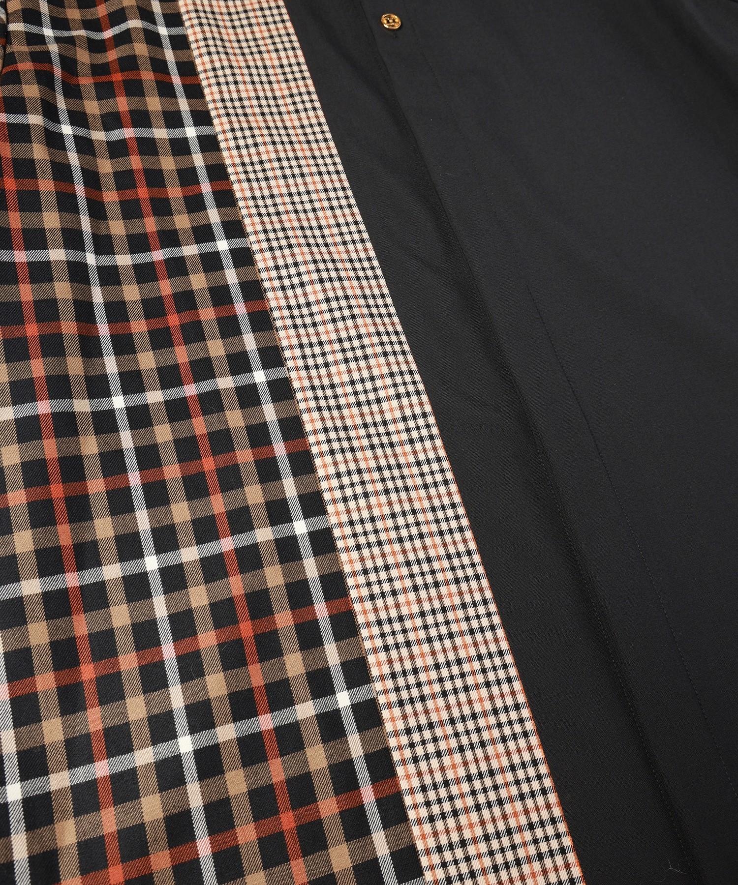 CULLNI for DAKS LONDON Asymmetrical Switching Chin Tab Shirt