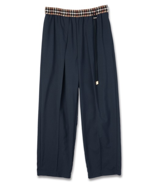 CULLNI for DAKS LONDON Tuck Drawstring Wide Pants