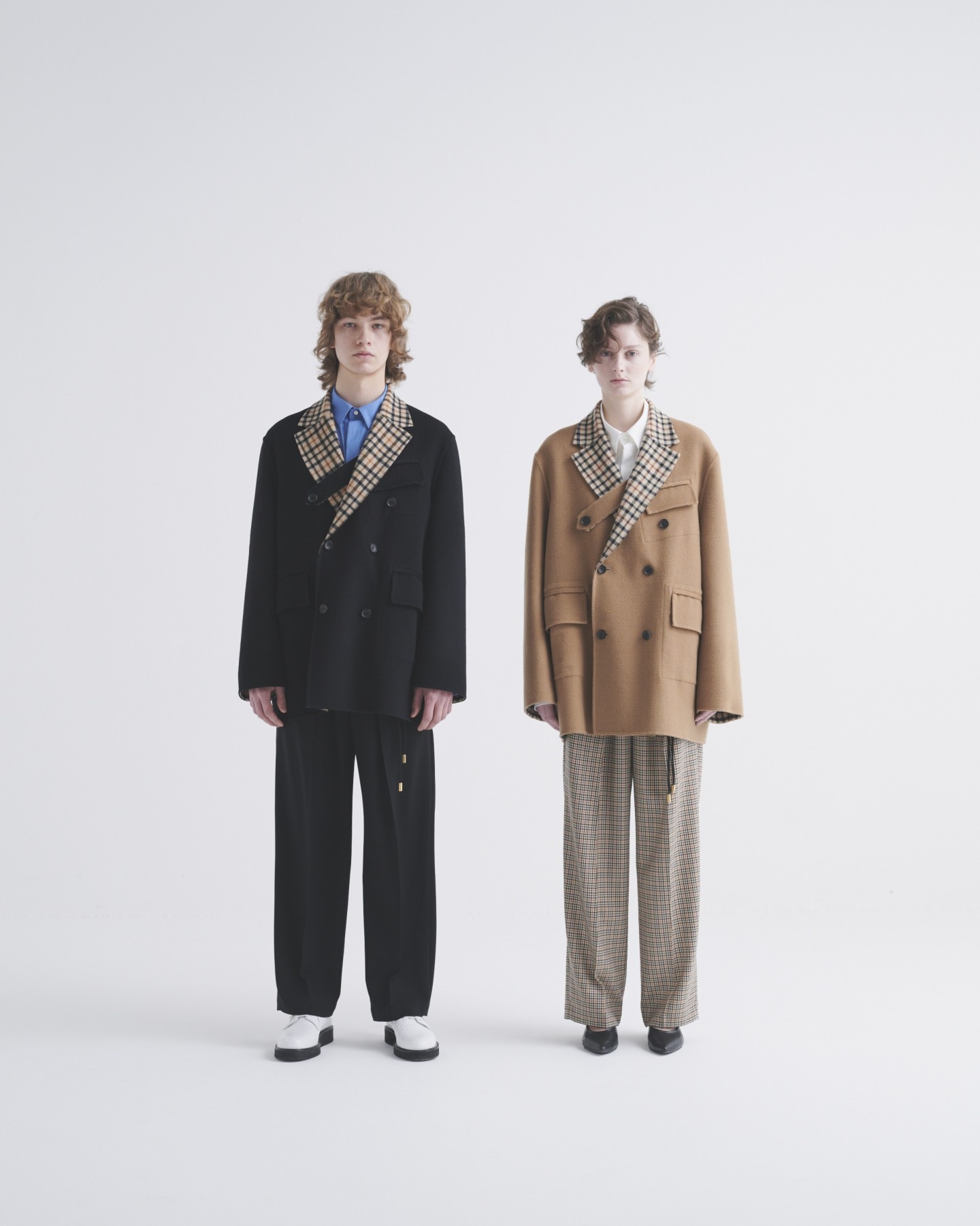 CULLNI for DAKS LONDON Tuck Drawstring Wide Pants