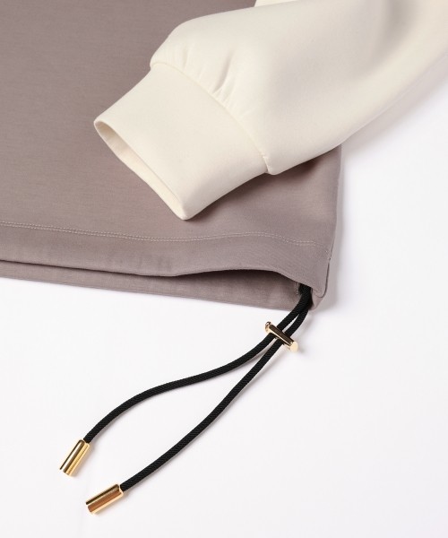 CULLNI for DAKS LONDON Drawstring Logo Embroidery Pullover