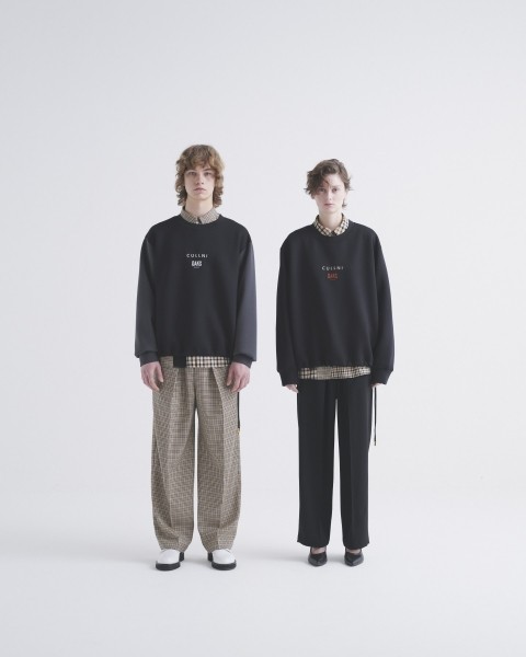 CULLNI for DAKS LONDON Drawstring Logo Embroidery Pullover