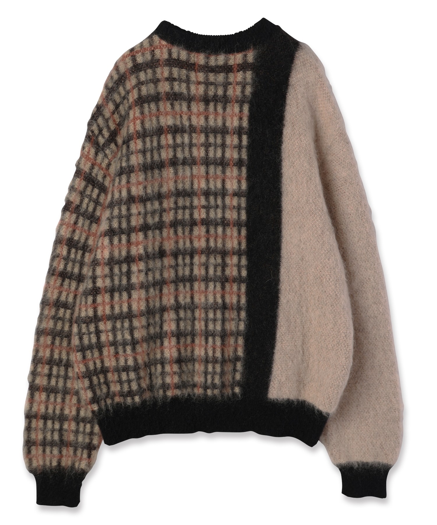 CULLNI for DAKS LONDON Asymmetrical Mohair Shaggy Pullover Knit