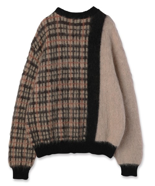 CULLNI for DAKS LONDON Asymmetrical Mohair Shaggy Pullover Knit
