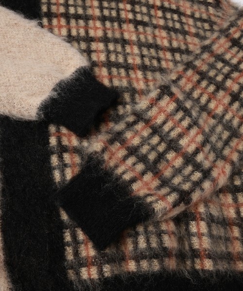 CULLNI for DAKS LONDON Asymmetrical Mohair Shaggy Pullover Knit