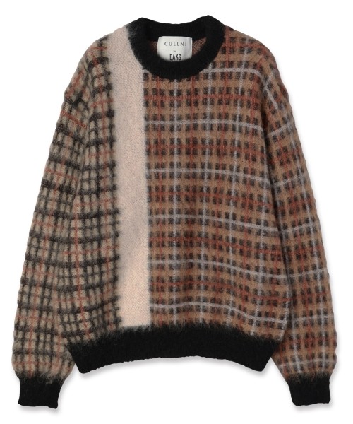 CULLNI for DAKS LONDON Asymmetrical Mohair Shaggy Pullover Knit