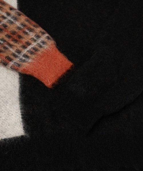 CULLNI for DAKS LONDON Asymmetrical Mohair Shaggy Pullover Knit