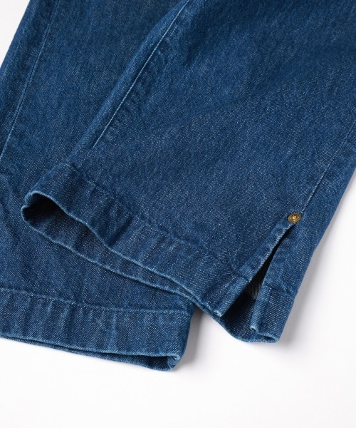 Asymmetrical Pocket Straight Denim Pants