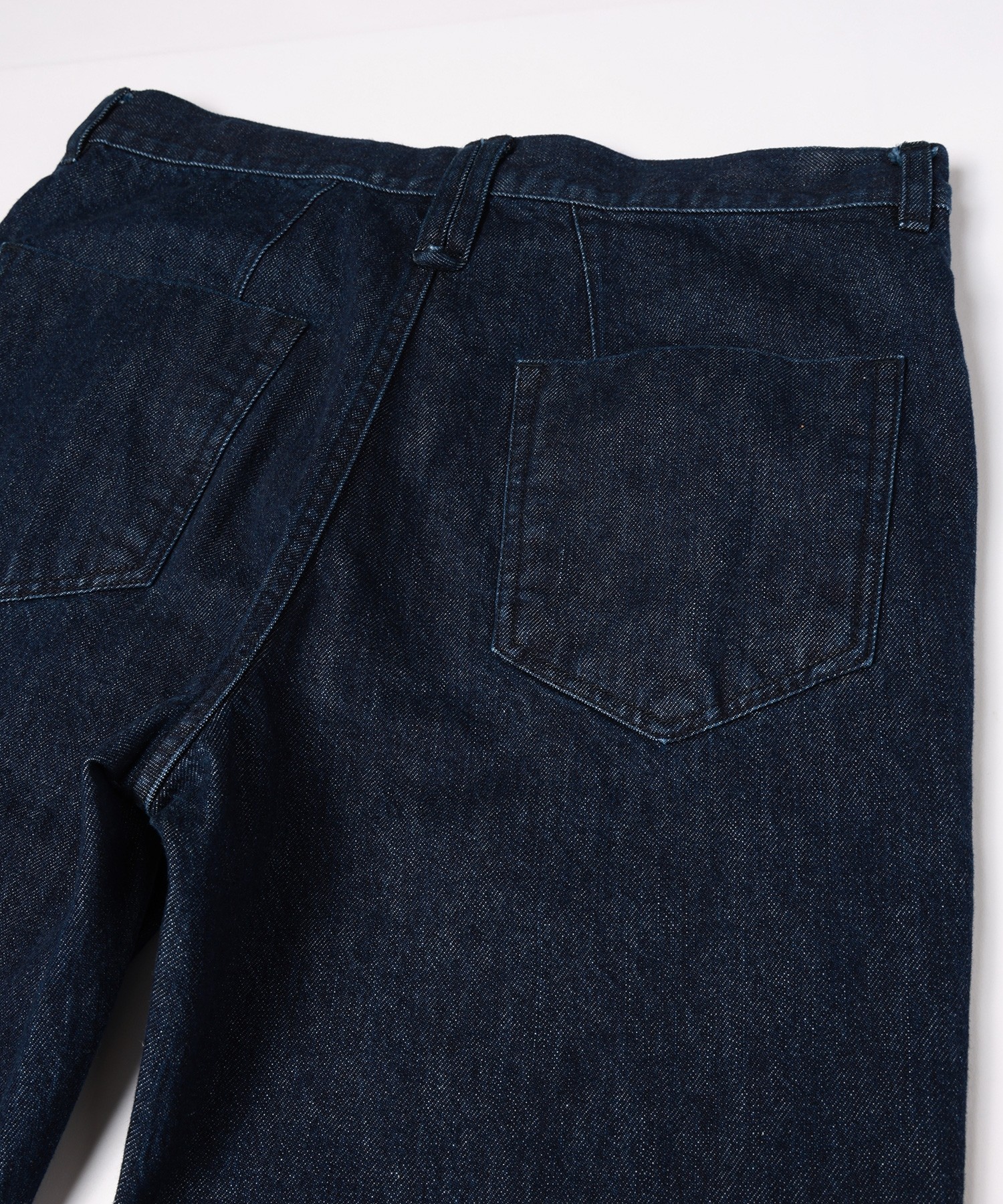 Asymmetrical Pocket Straight Denim Pants