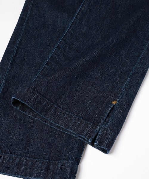 Asymmetrical Pocket Straight Denim Pants