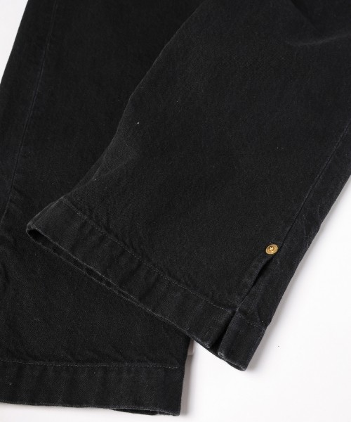 Asymmetrical Pocket Straight Denim Pants