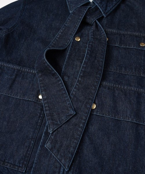 CULLNI ONLINE STORE / Big Flap Pocket Bow Tie Denim Jacket
