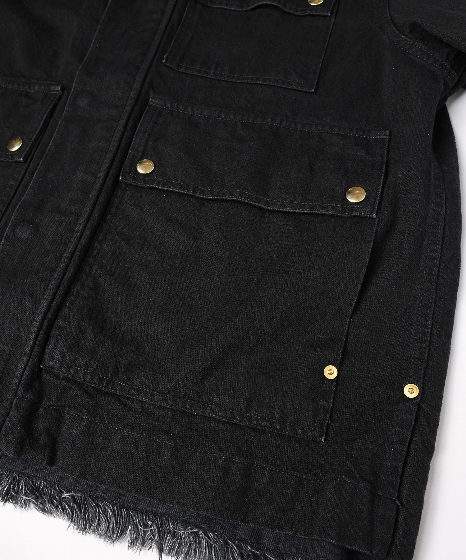 Big Flap Pocket Bow Tie Denim Jacket