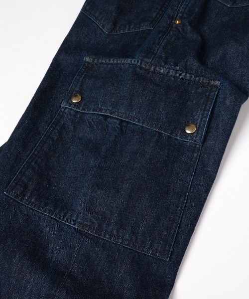 Cargo Extra Wide Denim Pants with Long Belt