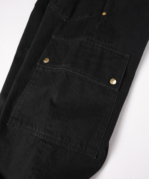 Cargo Extra Wide Denim Pants with Long Belt